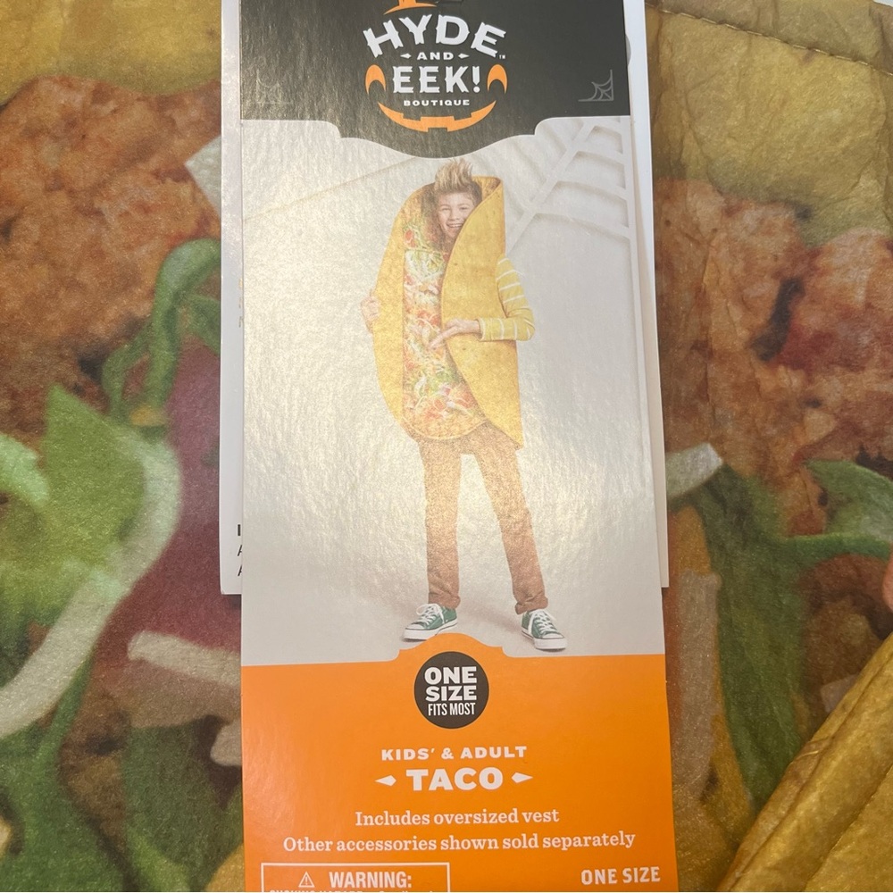 Hyde and Eek Kids & Adults Taco Halloween Costume OS NWT - Picture 5 of 12
